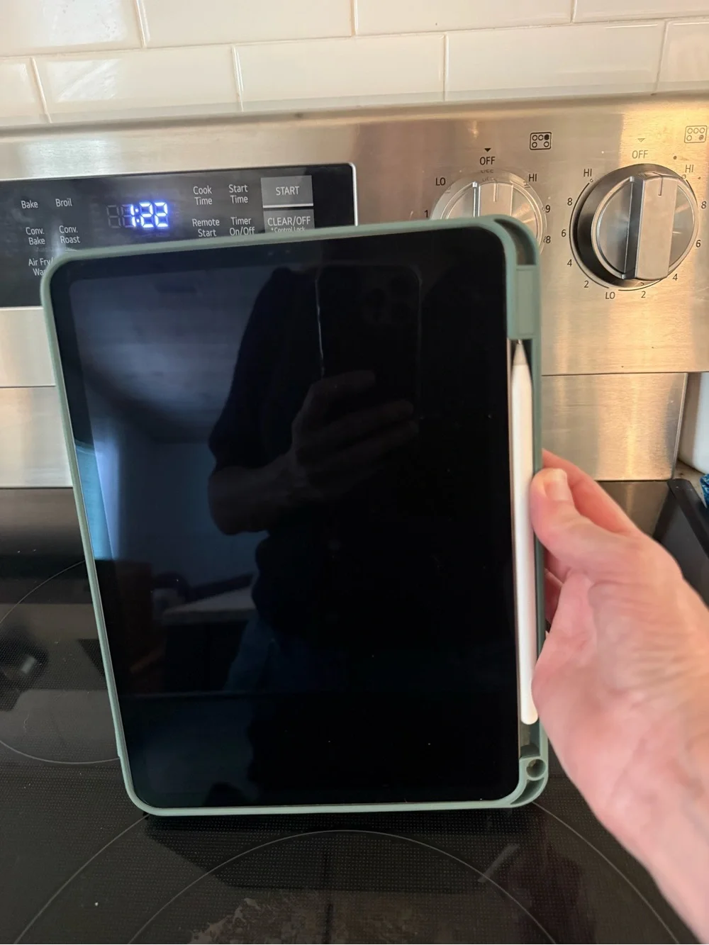 Apple iPad Pro 11 with Sage Green Protective Case & pencil